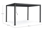 bizzotto bizzotto pergola ocean 3 x 4 mt antracite ean 8051836466883