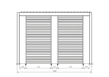bizzotto bizzotto pergola ocean 36 x 6 mt antracite ean 8051836479999