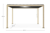 bizzotto bizzotto pergola ocean 3 x 4 mt natural antracite ean 8051836480049