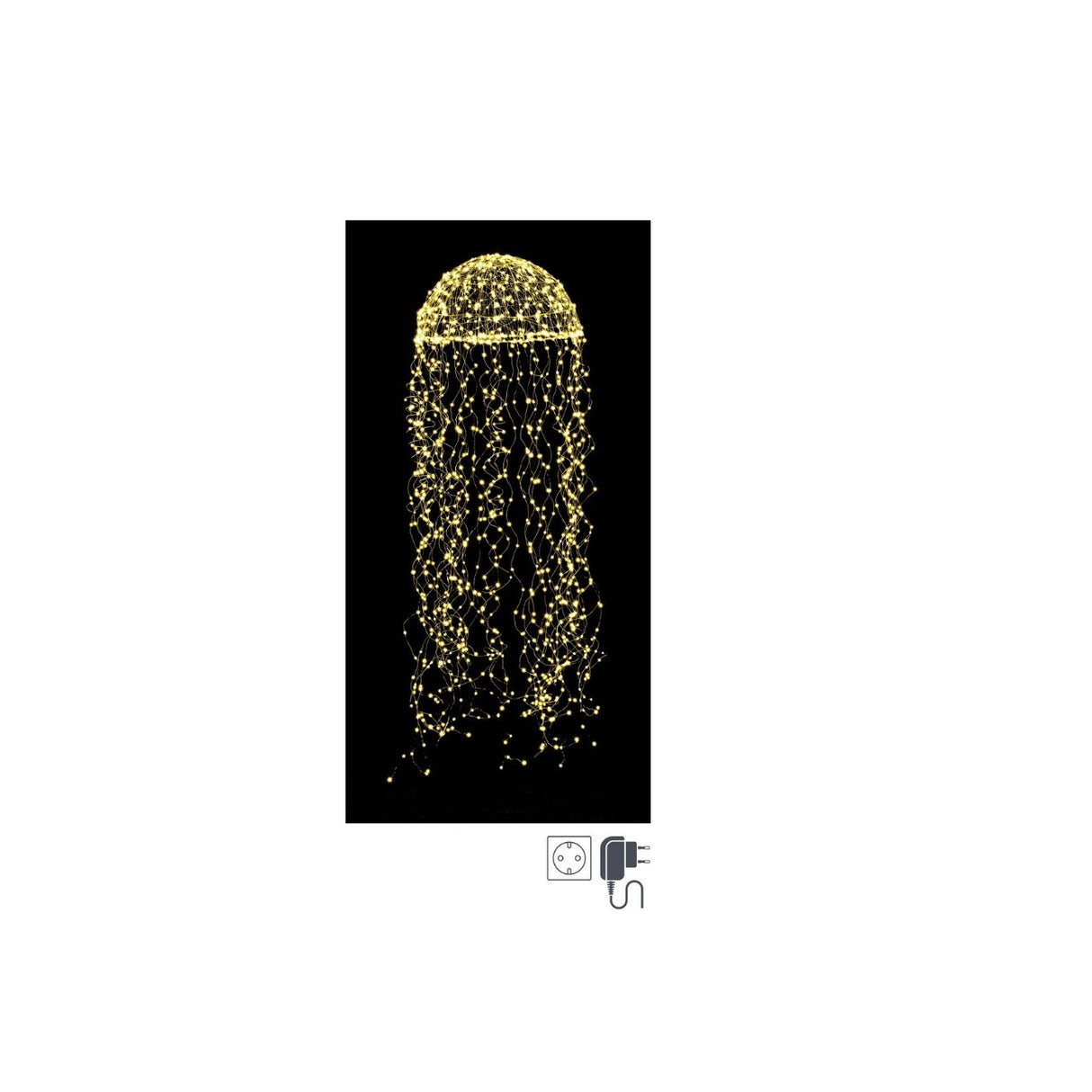 Bizzotto Medusa Argento con 1280 Micro LED Classic Decorazione Natalizia Luminosa
