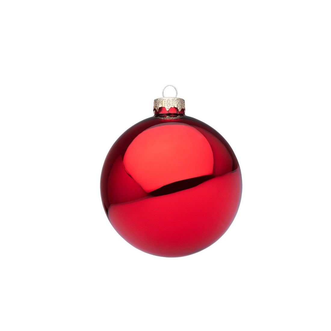 Bizzotto Sfera di Natale Rosso Granata Lucido D 10 cm in Vetro – Decorazione per Albero