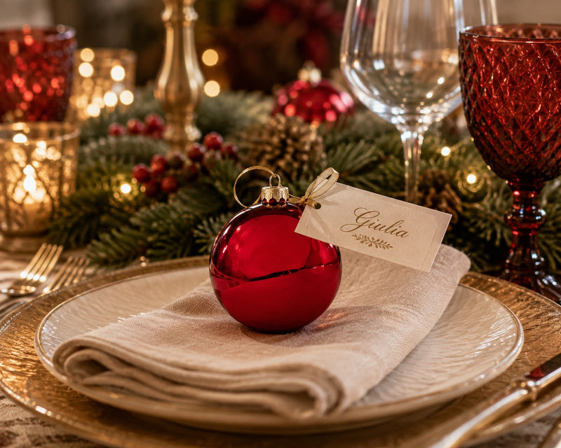 Bizzotto Palla di Natale Rosso Granata Lucido D 15 cm in Vetro – Decorazione per Albero