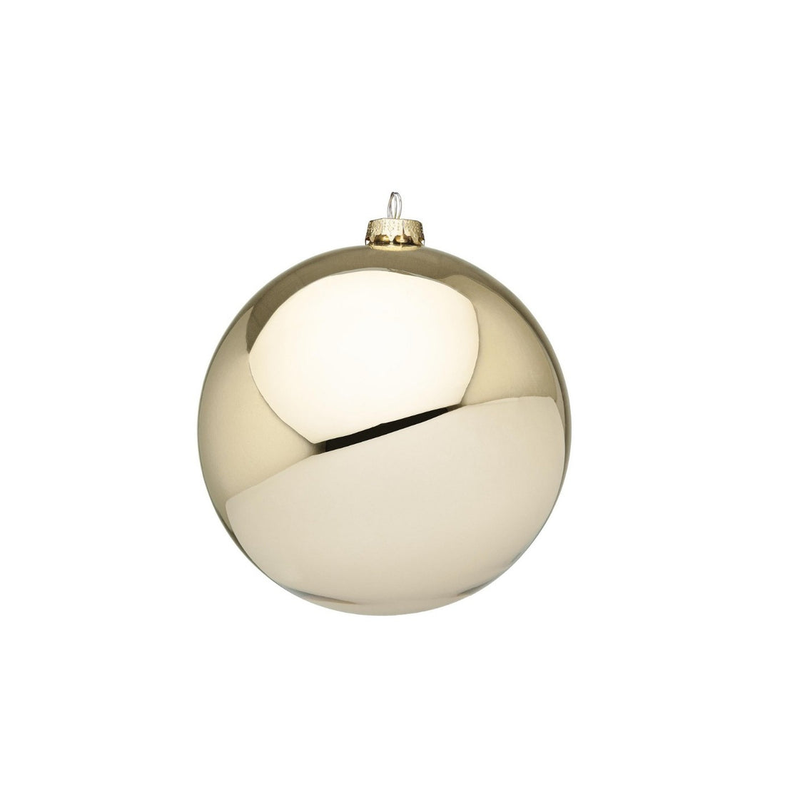 Bizzotto Sfera di Natale Champagne Lucido D 15 cm in Vetro – Decorazione per Albero