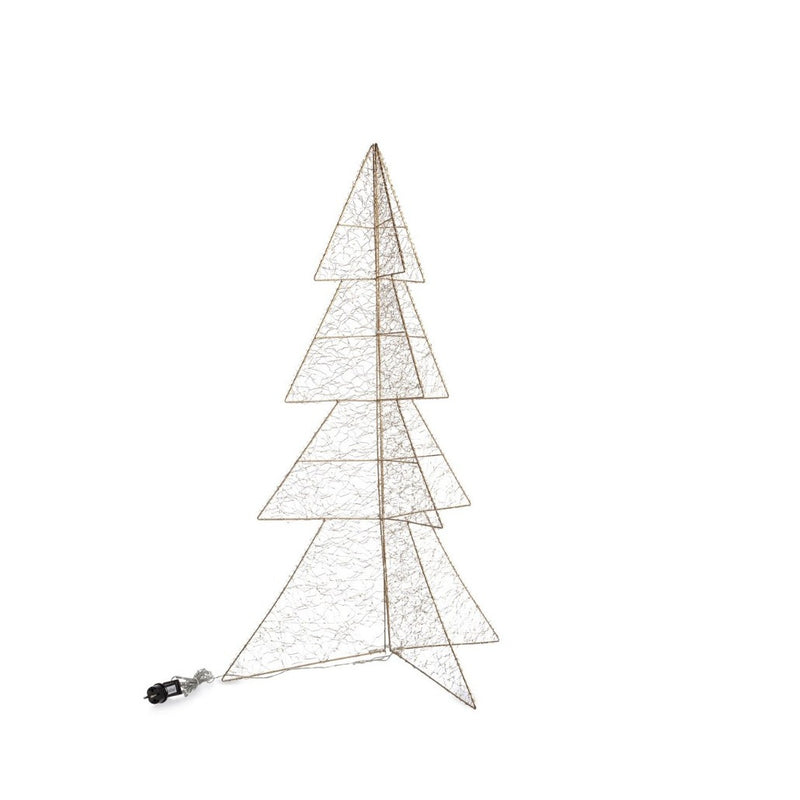 Bizzotto Pino Natalizio Hoover Oro con 720 Micro LED Classic H 120 cm Decorazione Luminosa