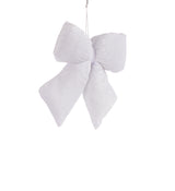 Bizzotto Pendaglio Linsey Fiocco Bianco H 23 cm Decorazione Natalizia