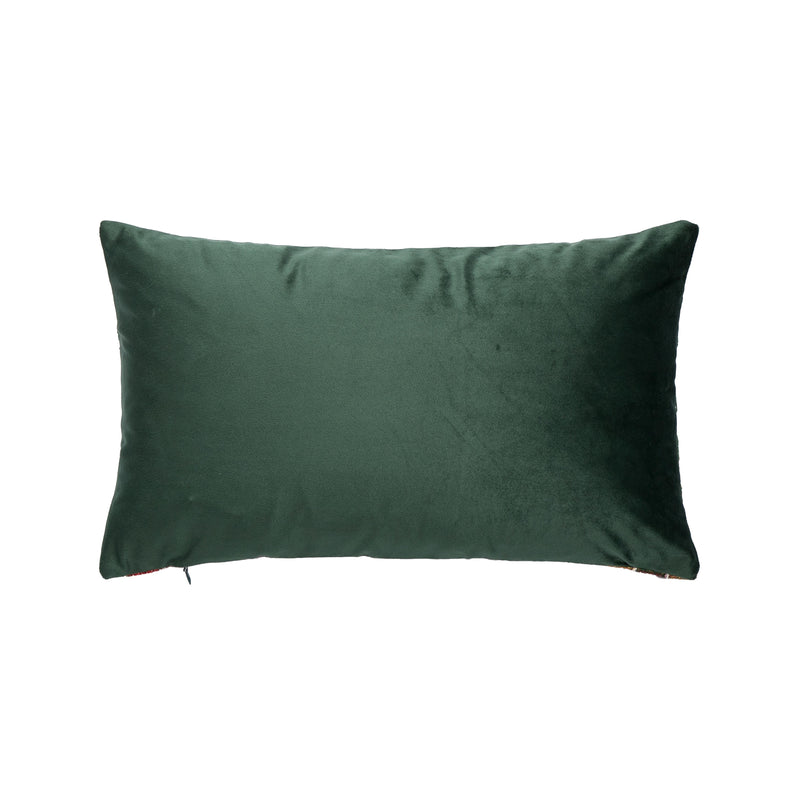 Bizzotto Weihnachtskissen Snowlyn Grüne Landschaft 30x50 cm – Dekoratives Weihnachtskissen mit abnehmbarem Bezug und Polyester-Füllung