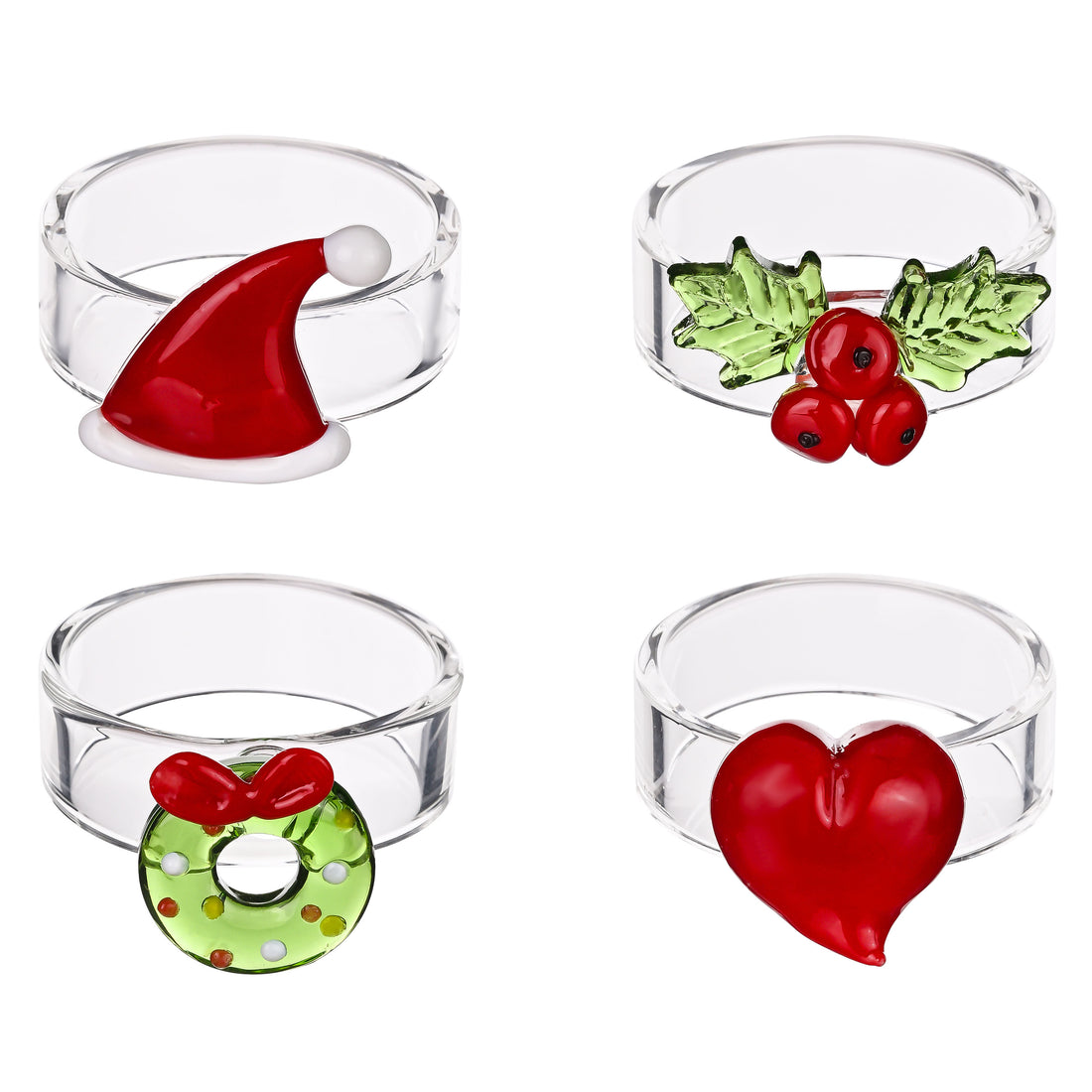 Bizzotto Set 4 Segnaposto Natalizi Delicacy – Decorazioni per Tavola di Natale