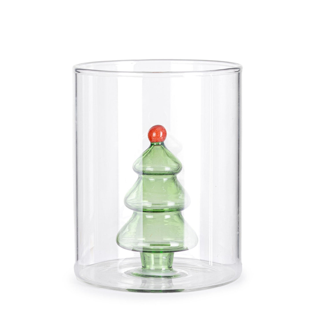 Bizzotto Bicchiere Woody Pino Natalizio in Vetro – Bicchiere con Confezione