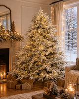 Bizzotto Albero di Natale Ritter Innevato H 270 cm con 6011 Rami e 10000 LED