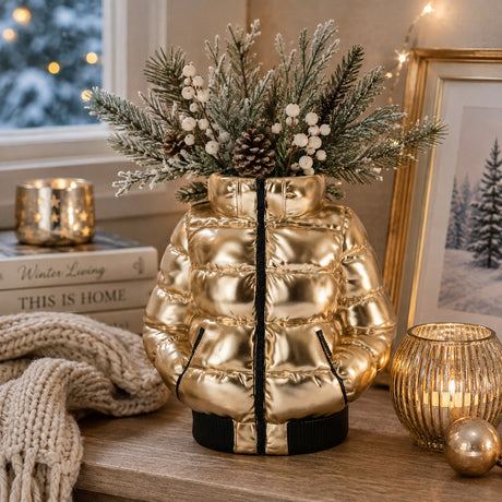 Bizzotto Weihnachtsdekoration Wellow Skijacke Gold H24,5 cm – Weihnachtsschmuck