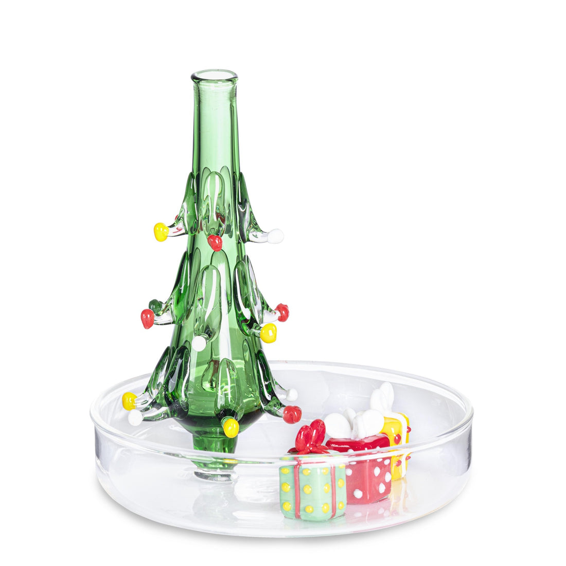 Bizzotto Decorazione Natalizia Borwick Pino in Vetro H12,8 cm – Addobbo di Natale