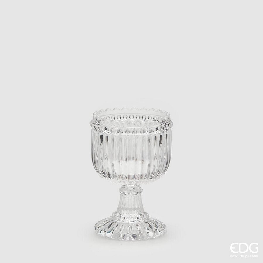EDG Enzo De Gasperi Kerzenhalter Pokal Kuppel Strahlen H11 D7 Natur Transparent