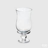 EDG Enzo De Gasperi Kerzenhalter Rund mit Kugel H 6 Cm D 9 Cm Natural Transparent Docht und Schaft