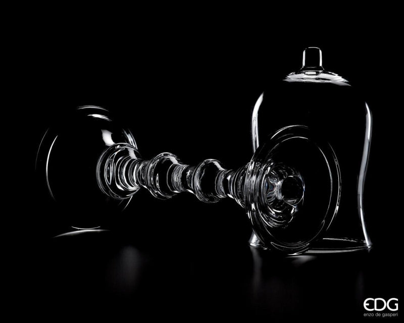 EDG Enzo De Gasperi Kerzenleuchter Klassisch Eos H 30 Cm D 12 Cm Natürlich Transparent