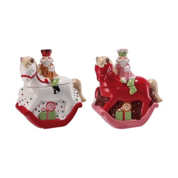 Ad Trend Scatola Natalizia in Ceramica Assortita 18x8xH20 cm 1 Pz – Contenitore Decorativo per la Casa di Natale