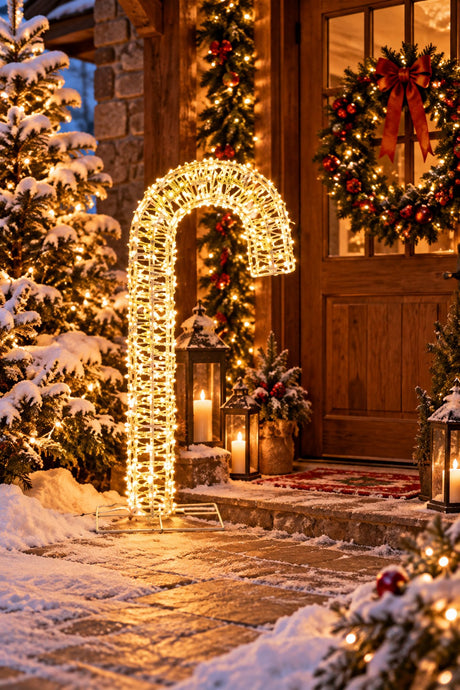 Ad Trend Weihnachtsstab dekorativ für außen 33x26xH75 cm – Weihnachtsdeko für Garten und Eingangsbereich