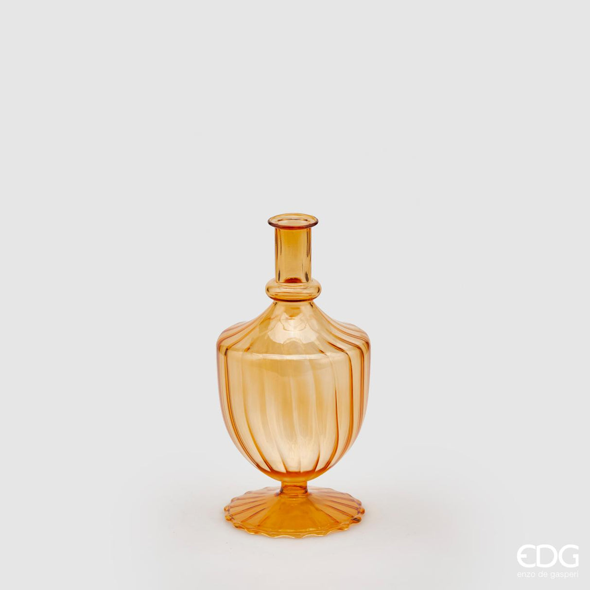 EDG Enzo De Gasperi Vaso Monofiore Coppa H20 D10 Ambra