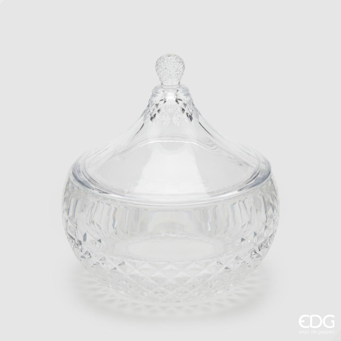 EDG Enzo De Gasperi Behälter Gewölbte Kappe H18 D14 Naturklar Transparent