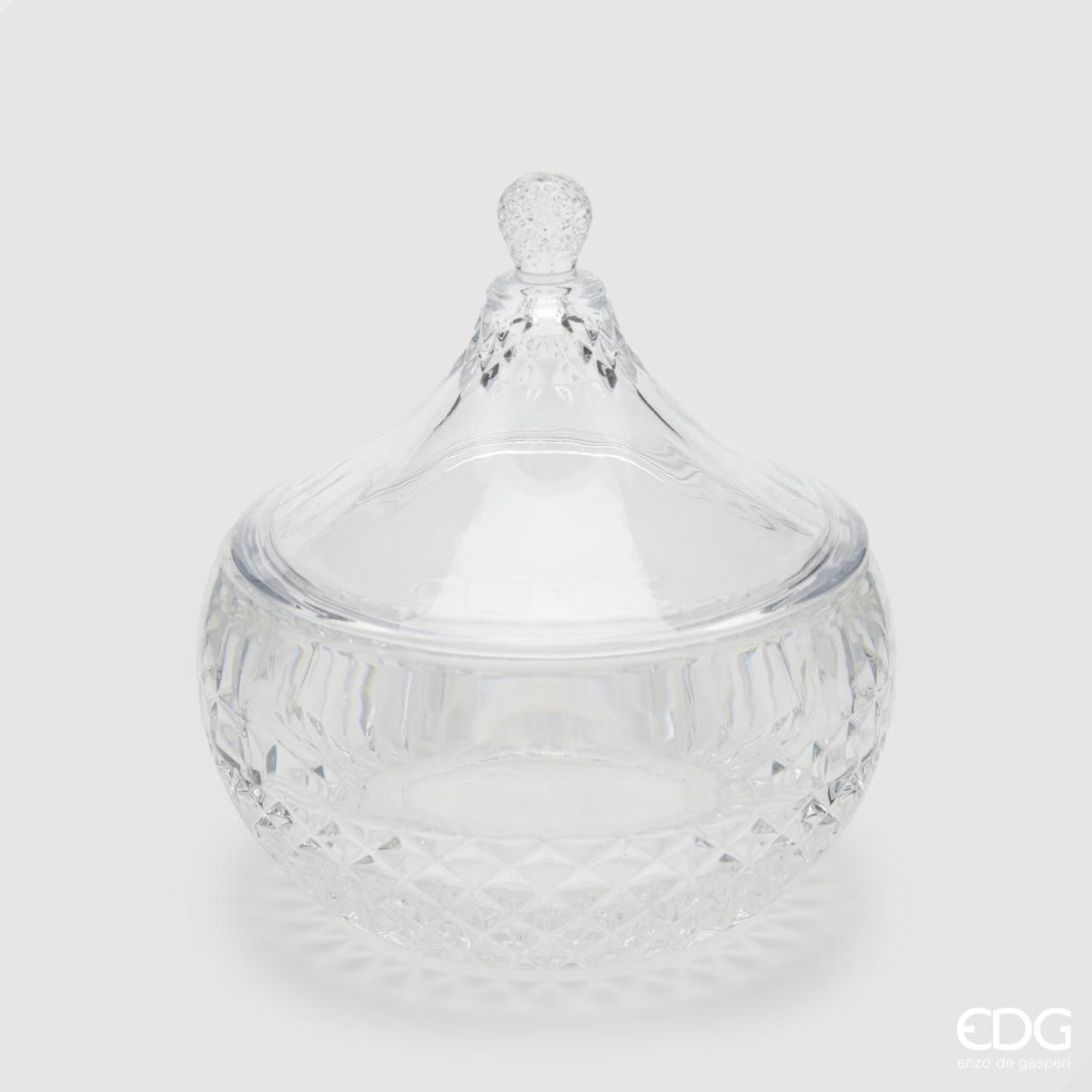 EDG Enzo De Gasperi Behälter Gewölbte Kappe H18 D14 Naturklar Transparent