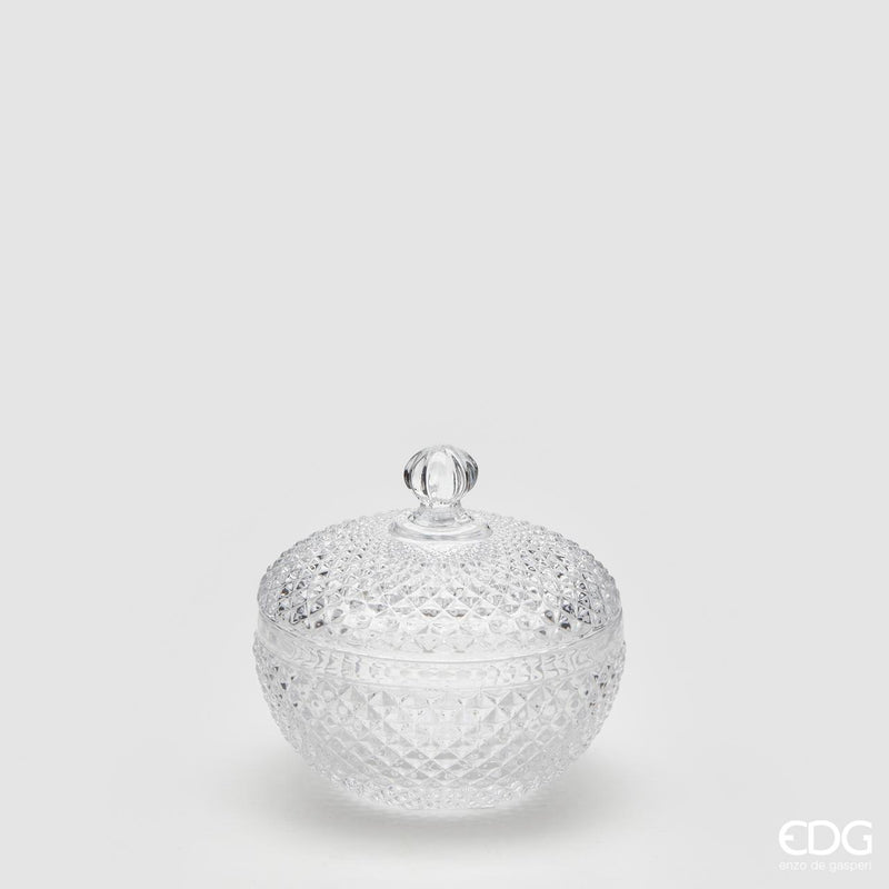 EDG Enzo De Gasperi Rundbehälter Rauten H9 D9 Natural Transparent