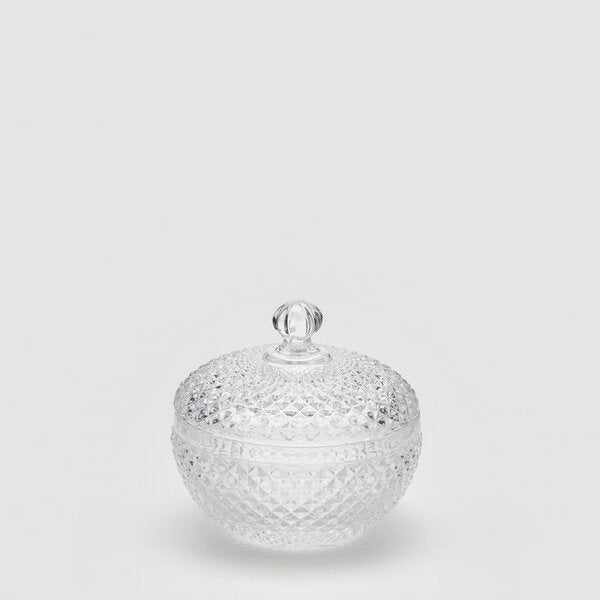 EDG Enzo De Gasperi Rundbehälter Rauten H9 D9 Natural Transparent