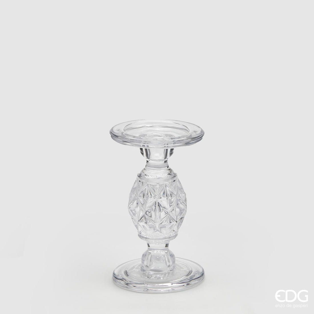 EDG Enzo De Gasperi Kerzenhalter Gemma H20 D11 Natur Transparent