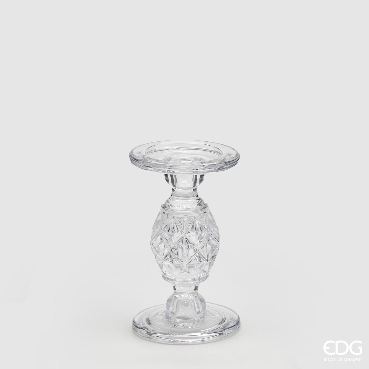 EDG Enzo De Gasperi Kerzenhalter Gemma H20 D11 Natur Transparent