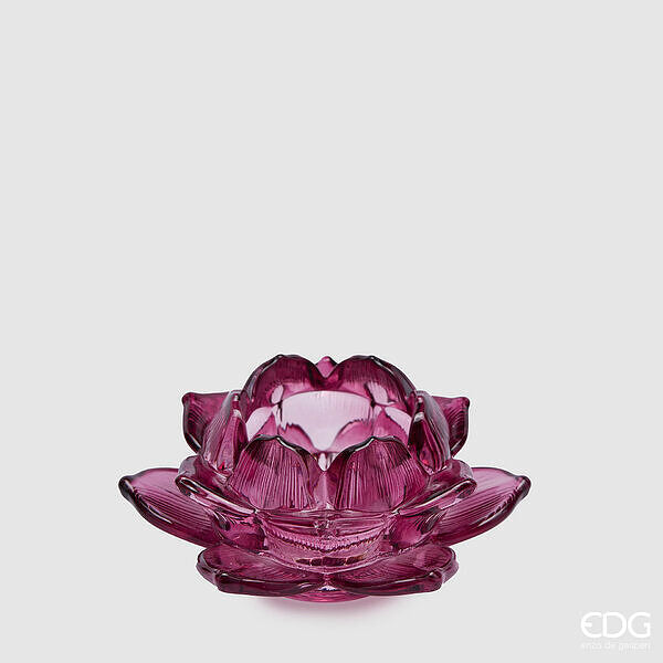EDG Enzo De Gasperi Portacandela Lotus H4 D10 Garnet