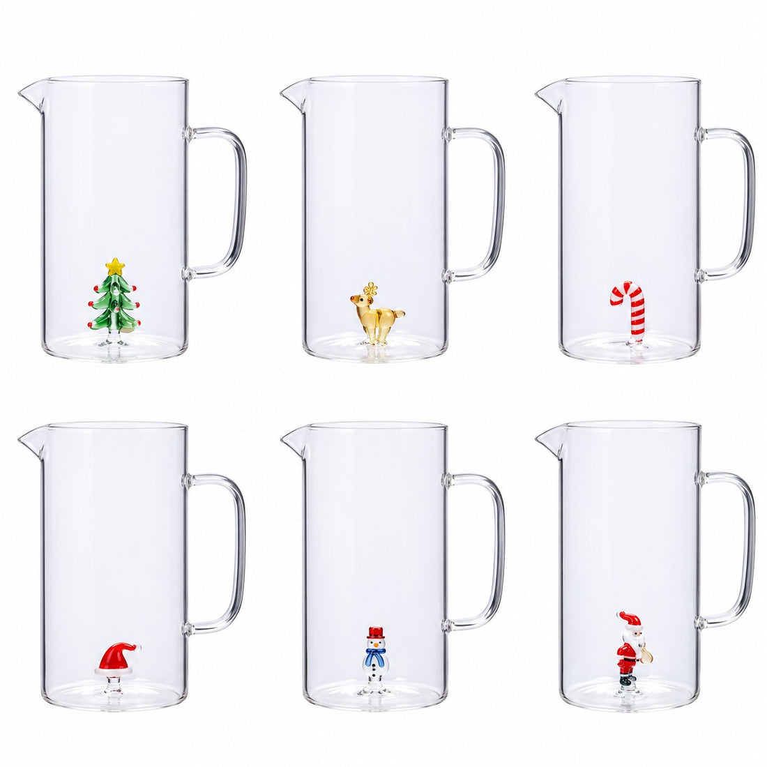 Ad Trend Weihnachtskanne aus Glas 1,2 L mit 3D-Figur Sortiert 1 Stk. – Weihnachtstisch