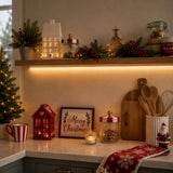 Ad Trend Barattolo Natale Vetro e Latta D 11 Cm H 14,5 Cm Bianco Rosso