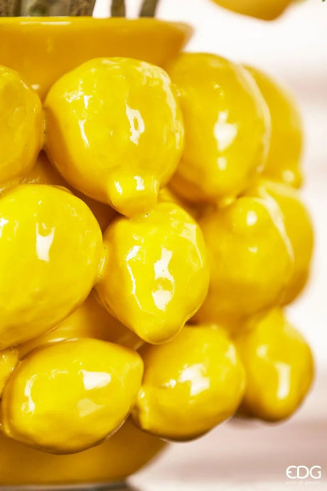 EDG Enzo De Gasperi Blumentopf Zitronen Ausladend H 36 Cm D 30 Cm Gelb