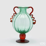 EDG Enzo De Gasperi Vaso Corinto Sfera H 42 Cm L 31 Cm L 25 Cm Vetro Green