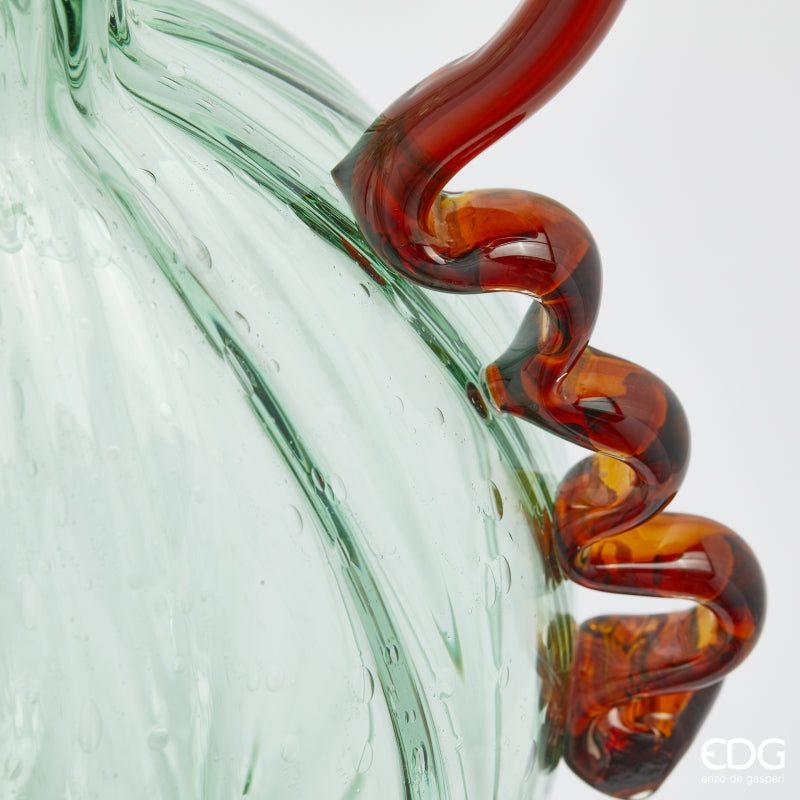 EDG Enzo De Gasperi Vaso Corinto Sfera H 42 Cm L 31 Cm L 25 Cm Vetro Green