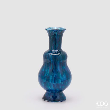 edg enzo de gasperi edg enzo de gasperi vaso macula bottiglia h 37 cm d 175 cm vetro blue ean 8059824485199