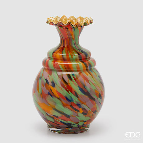 edg enzo de gasperi edg enzo de gasperi vaso macula bottiglia h 375 cm d 255 cm vetro orange mix ean 8059824485212