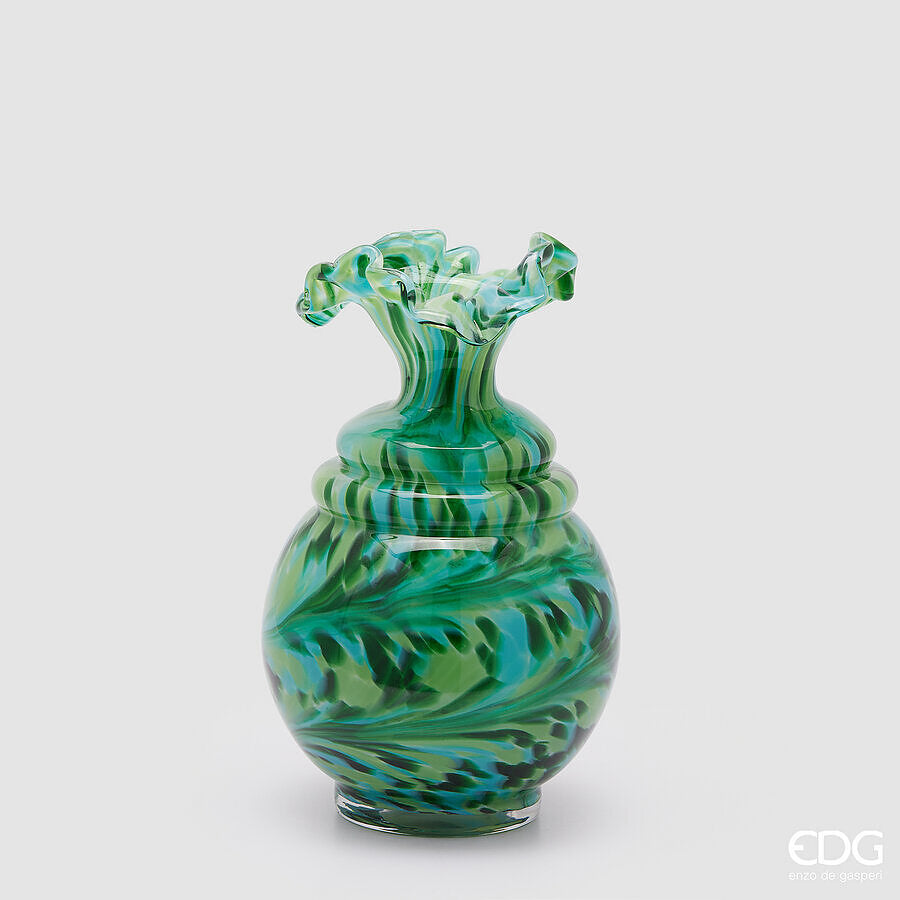 edg enzo de gasperi edg enzo de gasperi vaso macula bottiglia h 31 cm d 19 cm vetro green ean 8059824485250
