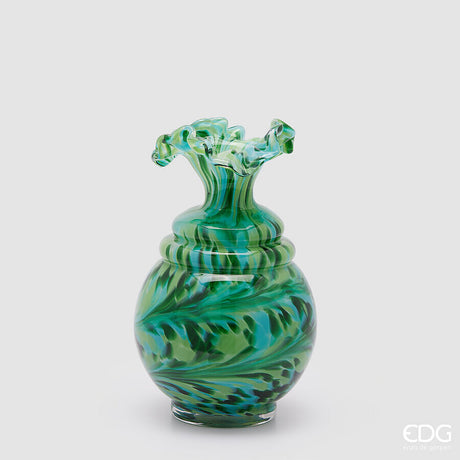 edg enzo de gasperi edg enzo de gasperi vaso macula bottiglia h 31 cm d 19 cm vetro green ean 8059824485250