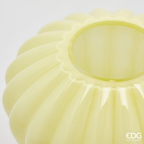 edg enzo de gasperi edg enzo de gasperi vaso diamante h 20 cm d 17 cm vetro light yellow ean 8059824537126