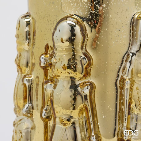 EDG Enzo De Gasperi Vase Soldatino Zylinder Gold H25 Ø15 cm – Weihnachtsdekoration