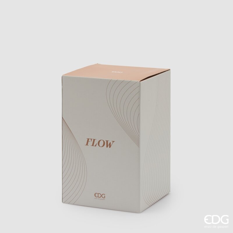 EDG Enzo De Gasperi Vaso Flow Sinuoso H25 cm Marrone Chiaro in Vetro – Vaso Decorativo