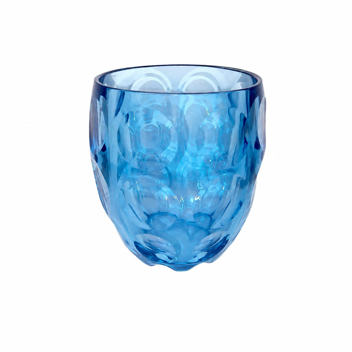 GUZZINI Niedriges Glas Bubbles Blau – Farbiges Kunststoffglas Modernes Design