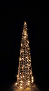 Ad Trend Weihnachtsbaum Gold 40 LEDs H 80 mit Batterie cm Warmweiß