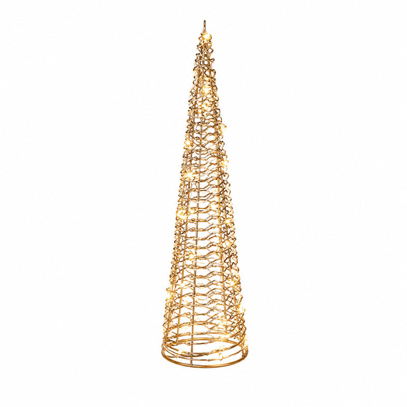 Ad Trend Weihnachtsbaum Gold 40 LEDs H 80 mit Batterie cm Warmweiß