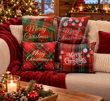 Ad Trend Dekoratives Weihnachtskissen aus Stoff, sortiert, 45x45 cm, 1 Stk. – Einrichtungsaccessoire für Sofa und Weihnachtsdeko