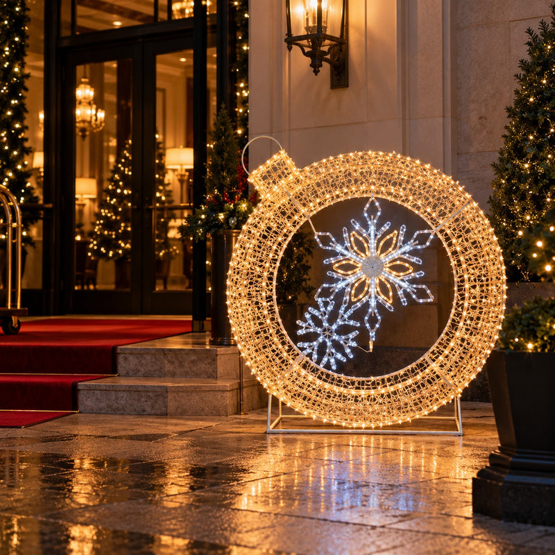 Ad Trend Weihnachtskugel Leuchtend 1524 LED 120x21xH137 cm – Weihnachtsdekoration