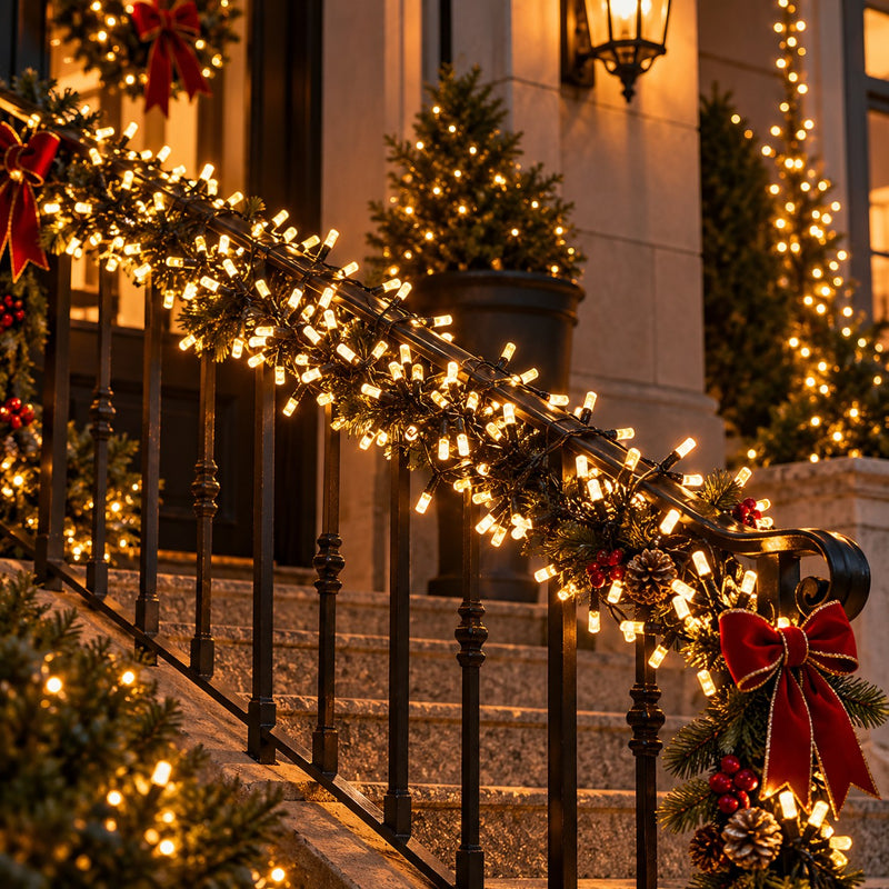 Ad Trend Lichtkette 1000 LED Warmweiß Außen mit Timer und Fernbedienung 19,98 m – Weihnachtsbeleuchtung