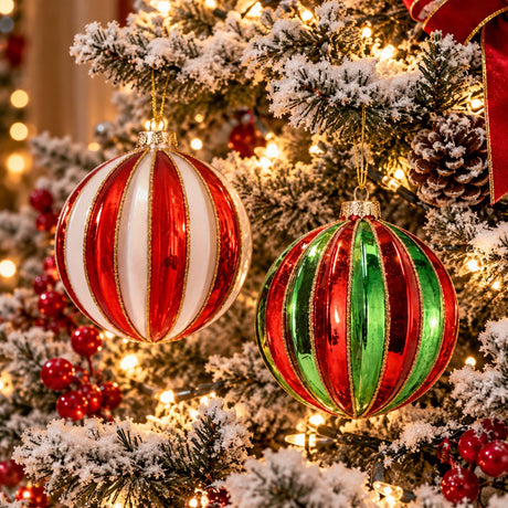 Ad Trend Weihnachtskugel aus zweifarbigem Glas Ø10 cm sortiert 1 Stk. – Weihnachtsschmuck