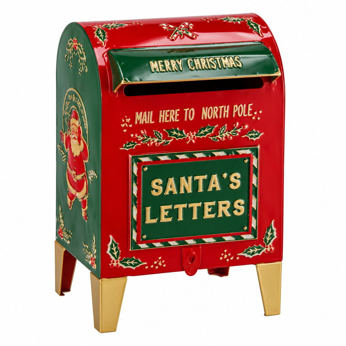 Ad Trend Weihnachtspost-Box aus Eisen 23x18xH35 cm – Weihnachtsdekoration