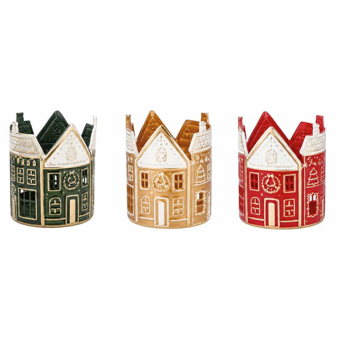 Ad Trend Mini Weihnachtsdeko Haus aus Eisen sortiert 20x20xH25 cm 1 Stk. – Weihnachtsdeko