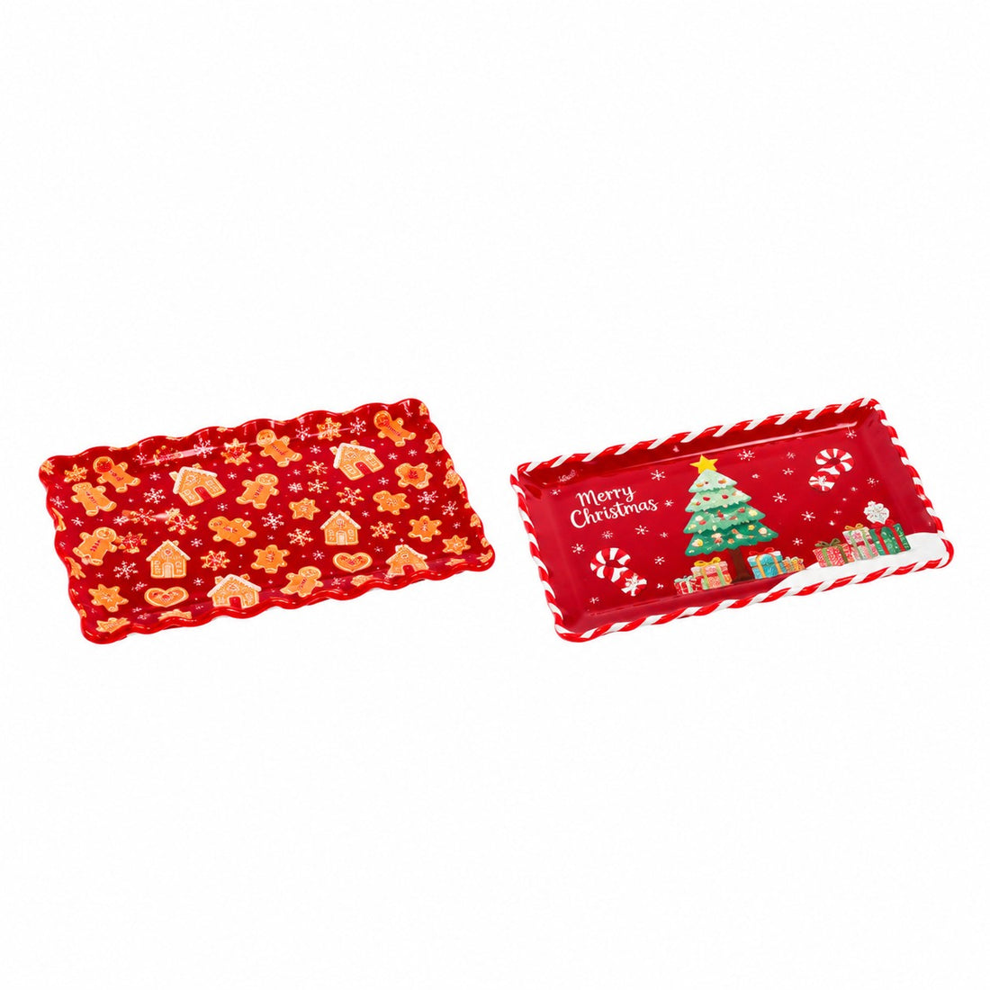 Ad Trend Rechteckiges Tablett Weihnachten aus Melamin sortiert 48x28 cm 1 Stk. – Tischzubehör zu Weihnachten